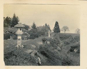 A vintage view of the Sunken Rockery from the photo album of Thomas Messel
